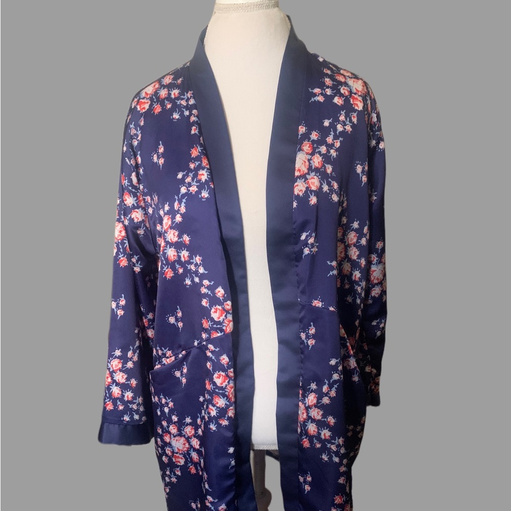 Morgan Lane Blue Floral Robe